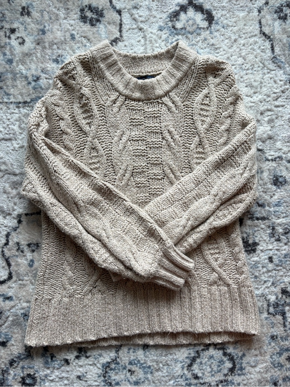 American Eagle Cable-Knit Crewneck Sweater